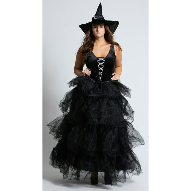 Spellbound Witch Adult Halloween Ladies Fancy Dress Up to XXL Costume